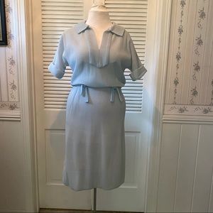 Powder Blue Blouson Dress